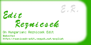 edit reznicsek business card